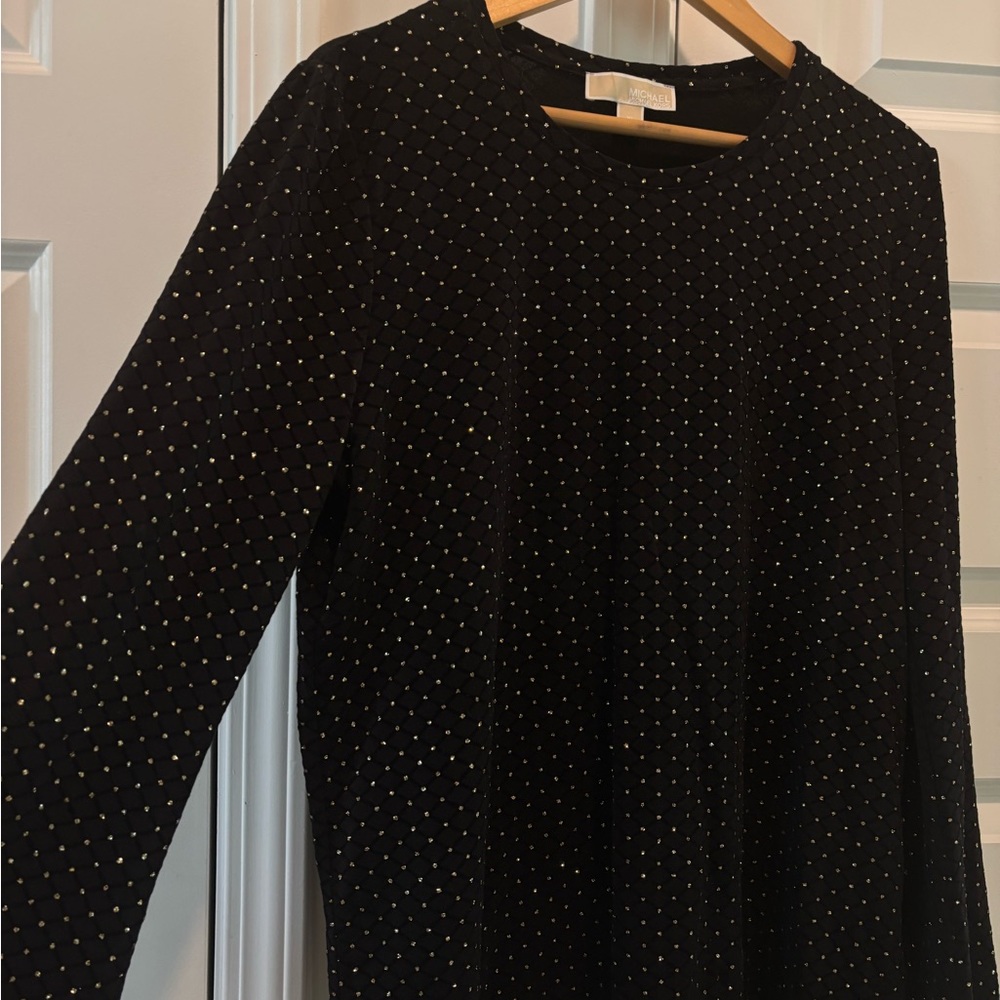 Elegant Black Gold Dot Blouse